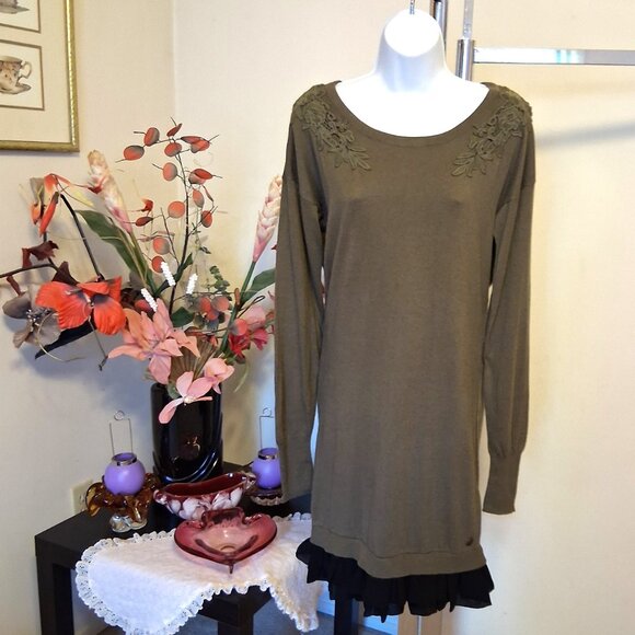 NWT DEPT Unique Designed Stretchy Cardigan Knit Dress Size M - Picture 6 of 10